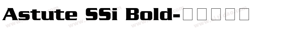 Astute SSi Bold字体转换